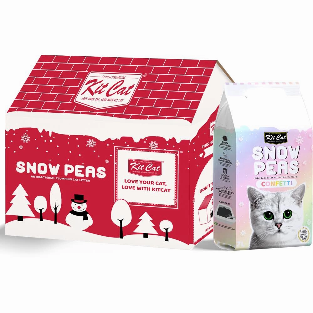 Kit Cat Snow Peas Confetti Antibacterial Clumping Cat Litter 7L