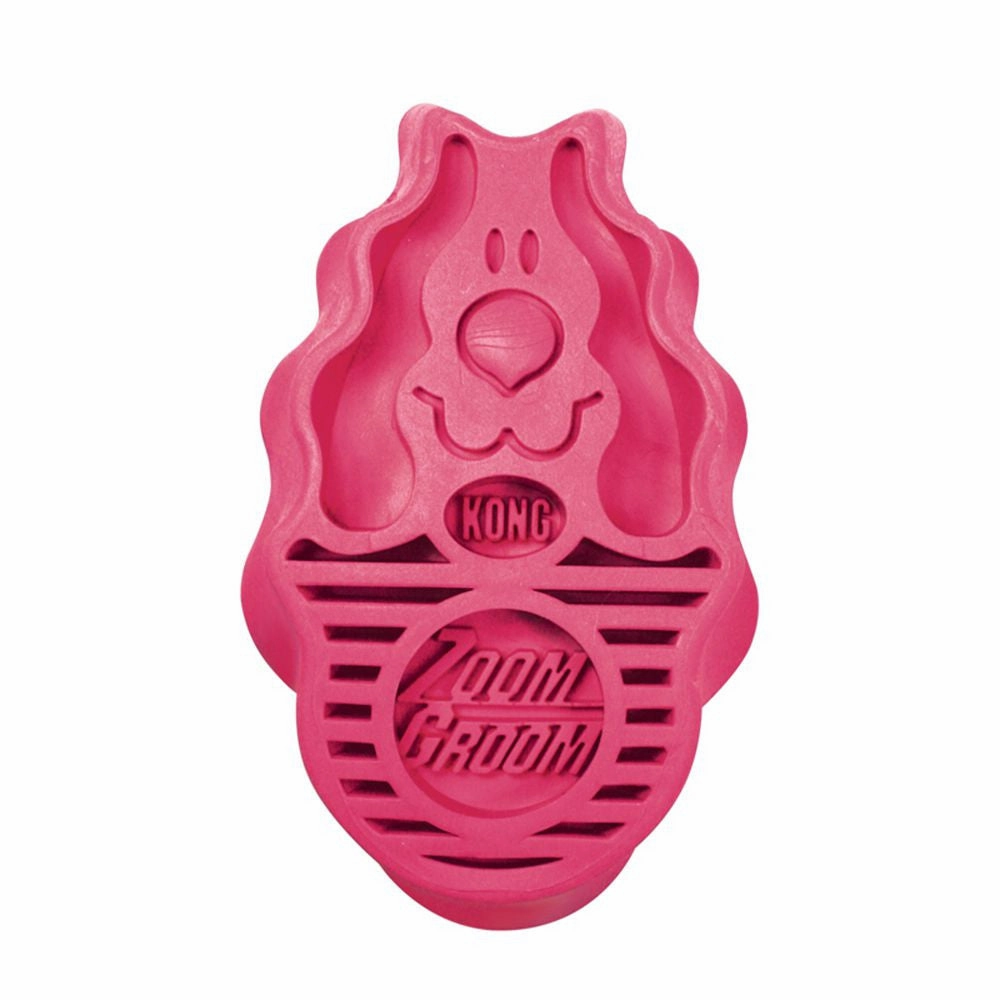 Kong Zoomgroom Dog Brush (Raspberry)