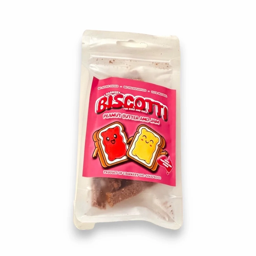 L'Barkery Peanut Butter & Jelly Biscotti