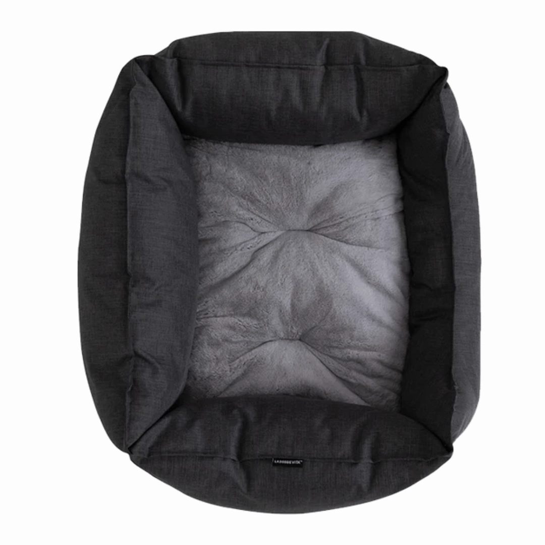 La Doggie Vita Water Resistant Oxford High Side Charcoal Dog Bed