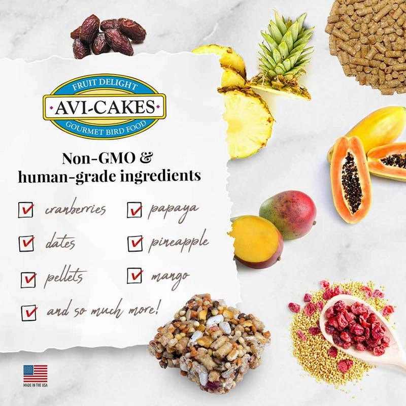 Lafeber Fruit Delight Avi-Cakes for Small Birds, 8 oz