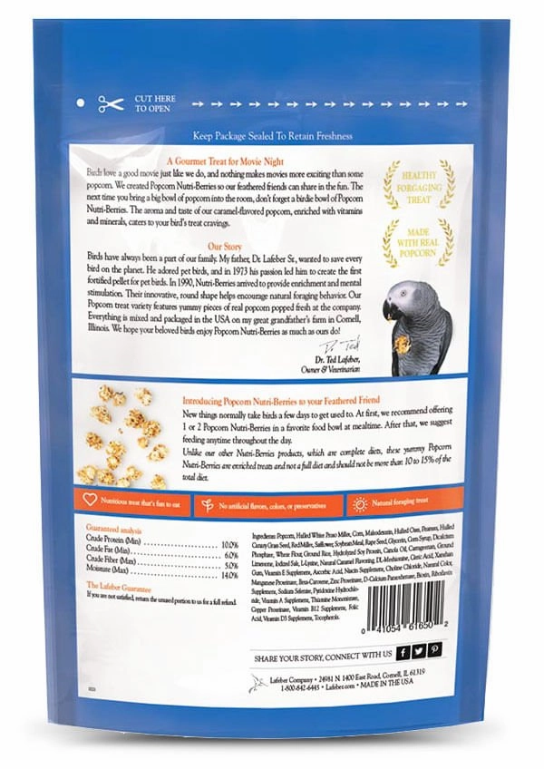 Lafeber Parrot Popcorn Nutri-Berries, 4 oz