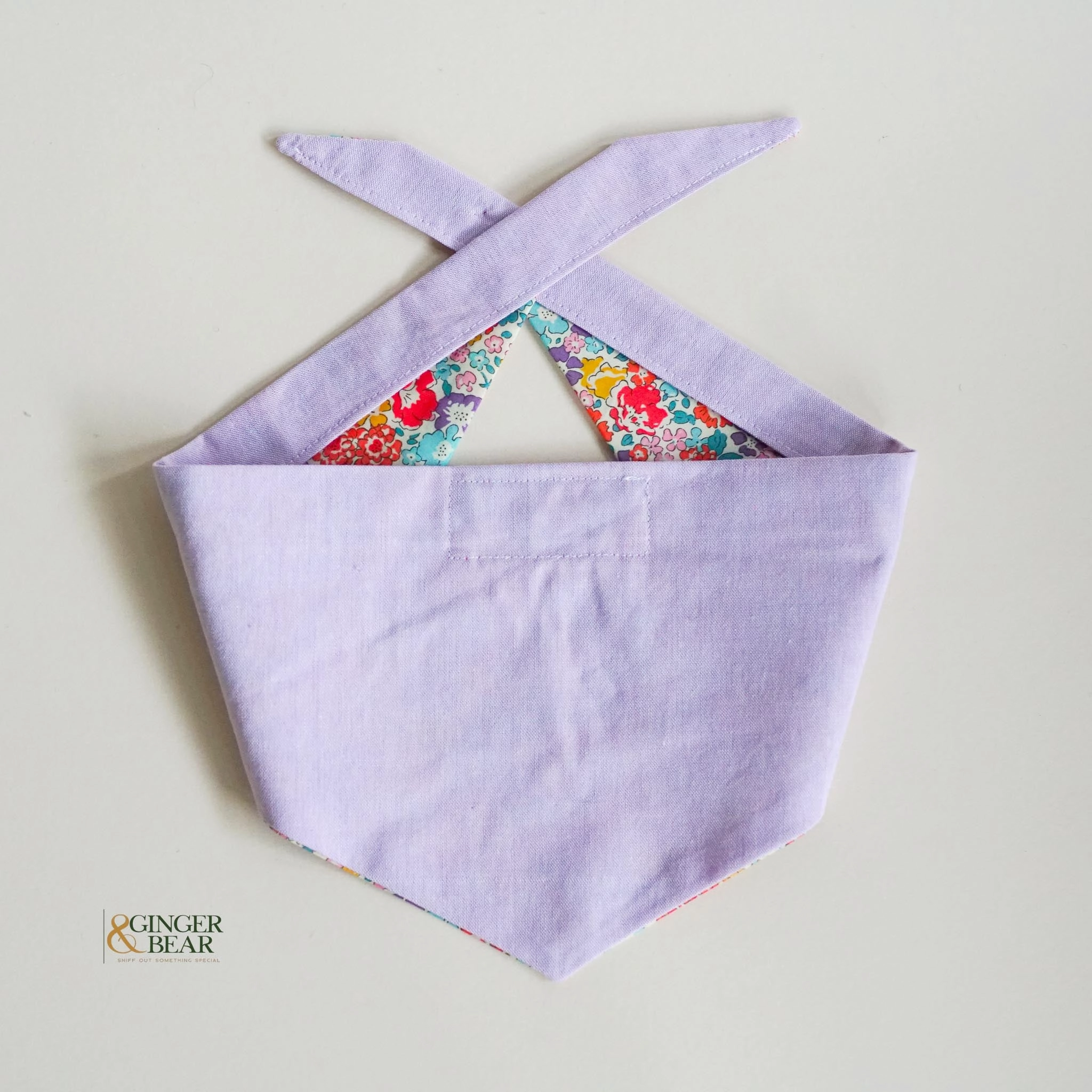 LISH Dog Bandana, Jubilee Liberty Floral Purple