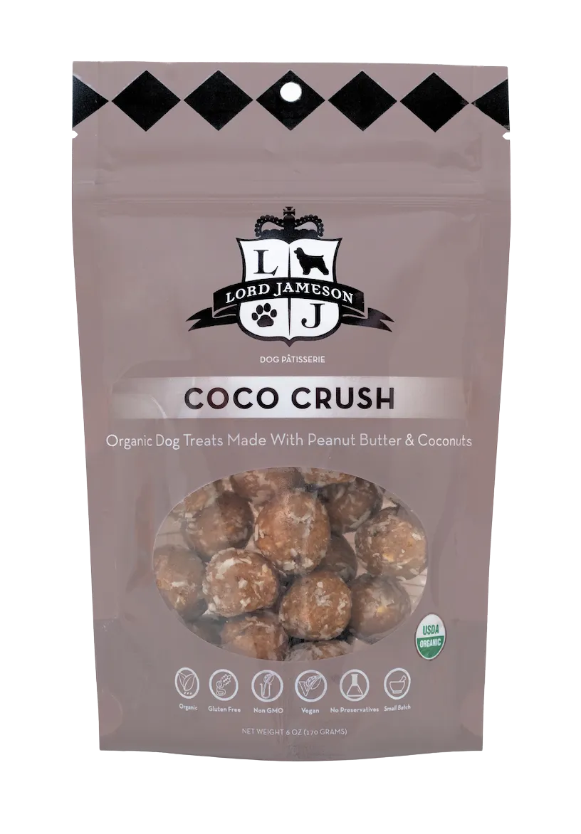 Lord Jameson Organic Dog Treats Coco Crush - Peanut Butter 6oz Bag