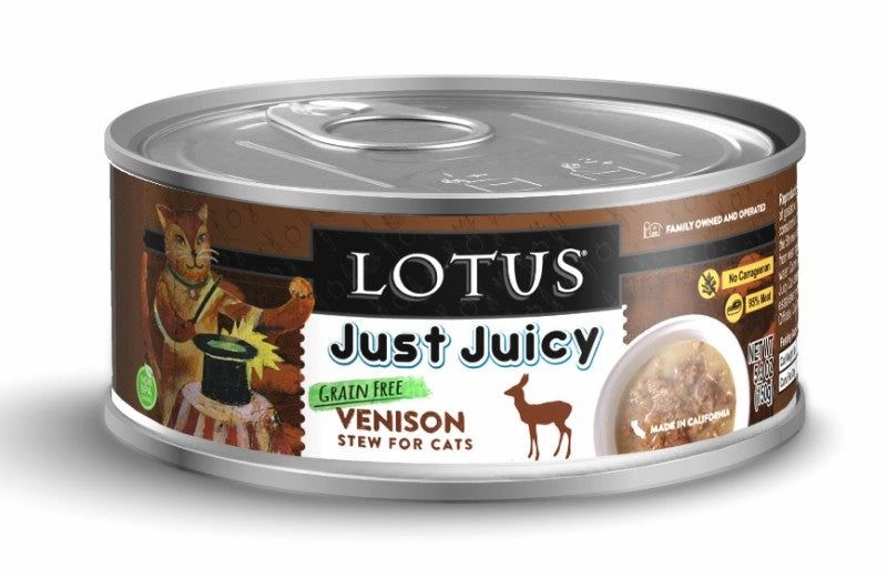 Lotus Wet Cat Food Grain-Free Just Juicy Venison Stew