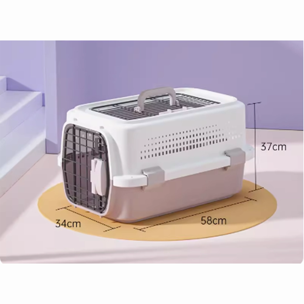 MaiShi Travel Pet Crate Open-top L - L58cm x B34cm x H37cm - Purple