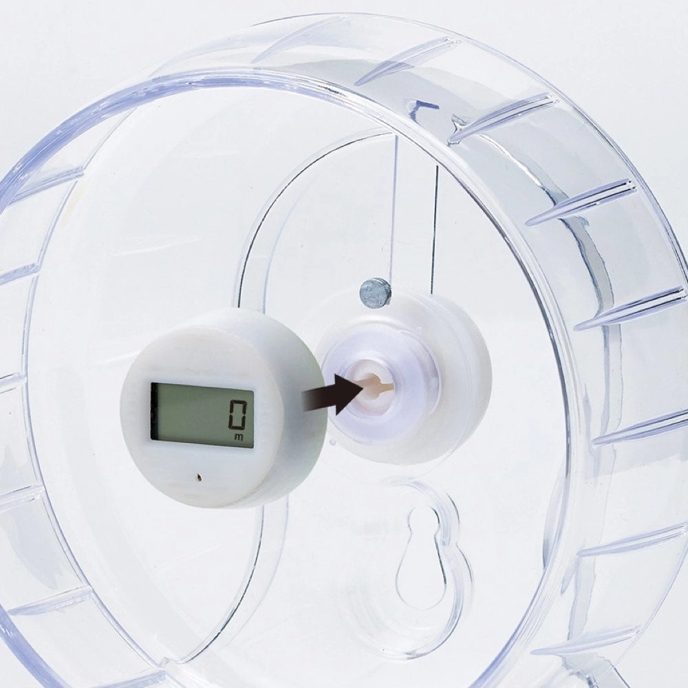 Marukan Clean & Clear Hamster Wheel With Running Meter (15cm)