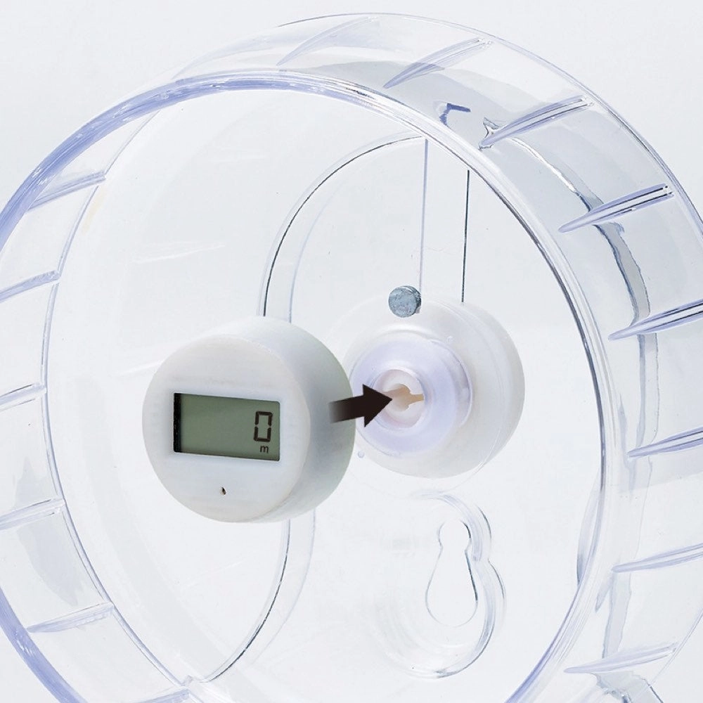 Marukan Clean & Clear Hamster Wheel With Running Meter (17cm)