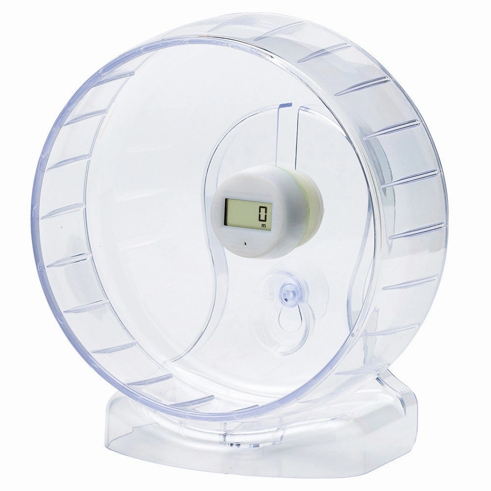 Marukan Clean & Clear Hamster Wheel With Running Meter (17cm)