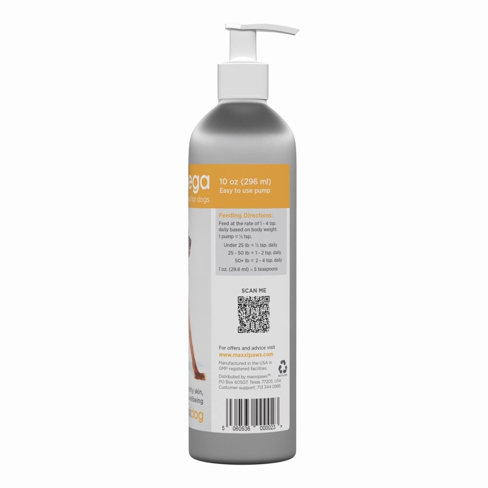 Maxxipaws MaxxiOmega Skin & Coat Supplement For Dogs 296ml