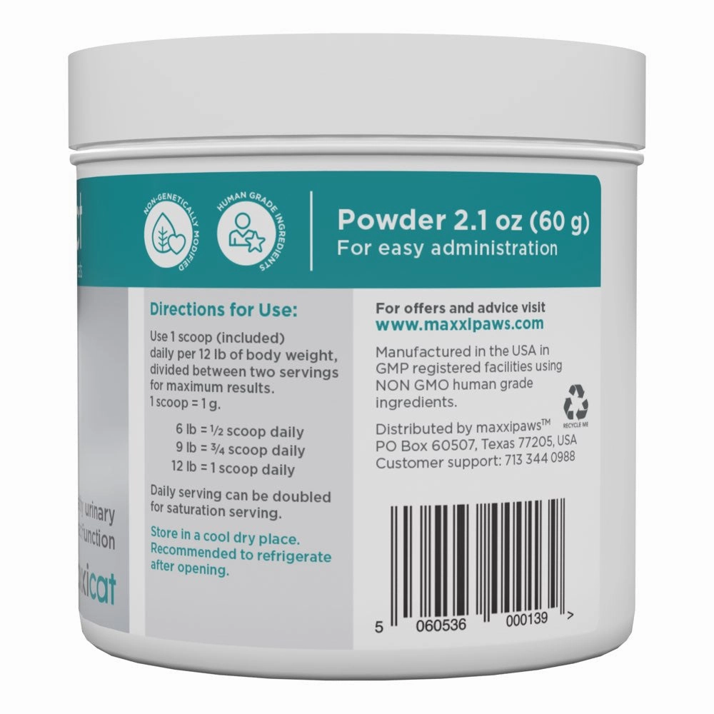 Maxxipaws MaxxiUtract Urinary & Bladder Supplement For Cats 60g