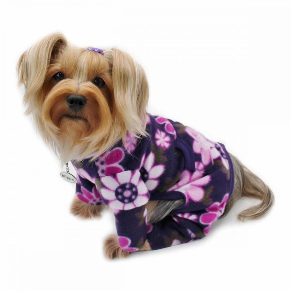 Midnight Garden Fleece Turtleneck Dog Pajamas