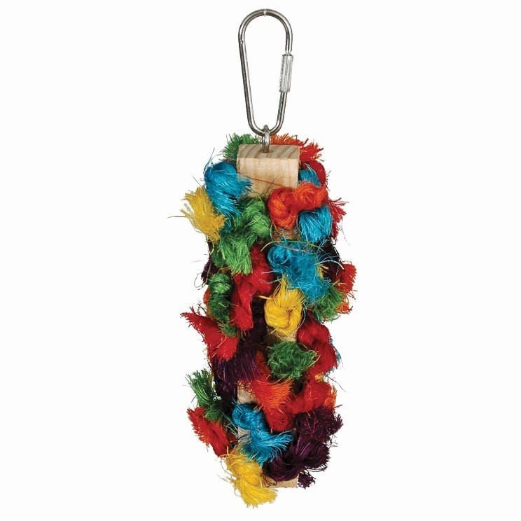 Mini Preening Block Bird Toy, Multi-color, 1" X 5"