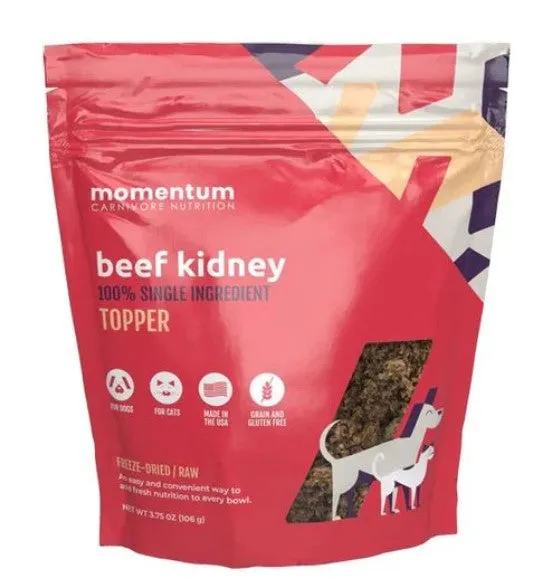 Momentum Single Ingredient Topper - Freeze-Dried Beef Kidney 3.75oz bag