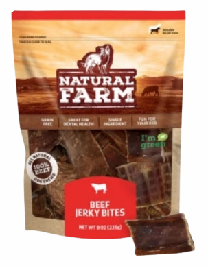 Natural Farm Beef Jerky Bites 8oz Bag