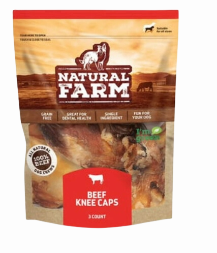 Natural Farm Beef Knee Caps 3-Pack Bag