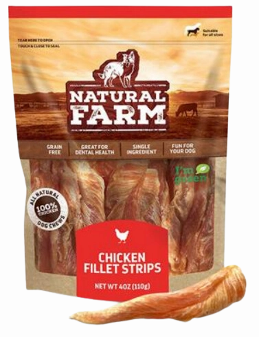 Natural Farm Chicken Fillet Strips 4oz Bag
