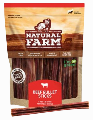 Natural Farm Gullet Sticks 6"10-Pack Bag