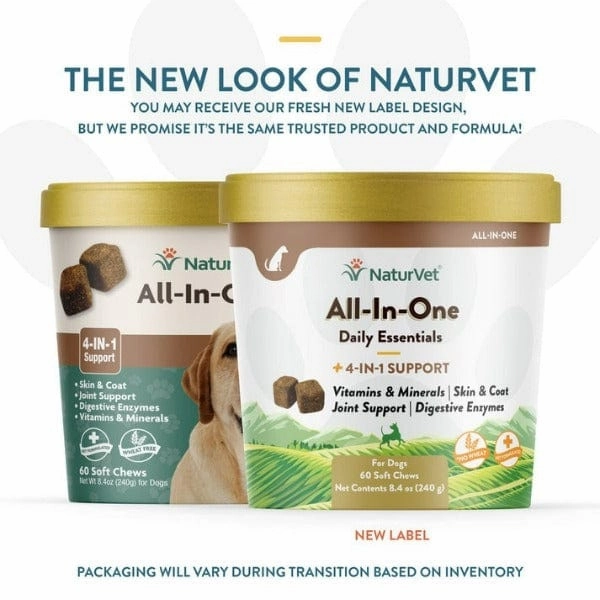 NaturVet All-In-One Soft Chews For Dogs