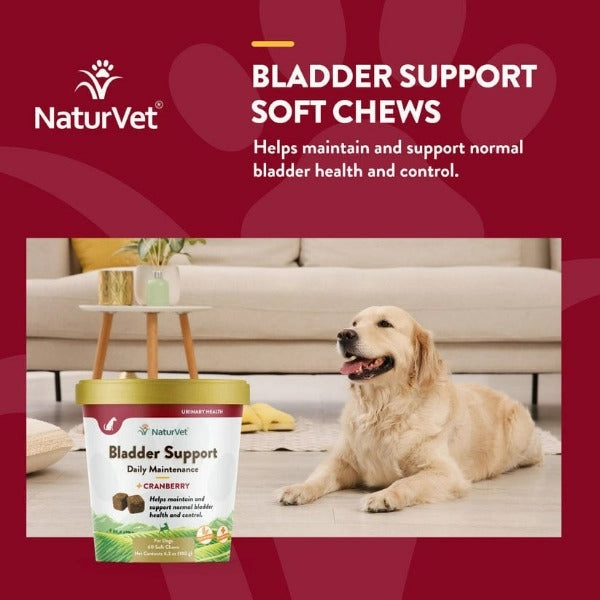 NaturVet Bladder Support plus Cranberry Soft Chews For Dogs