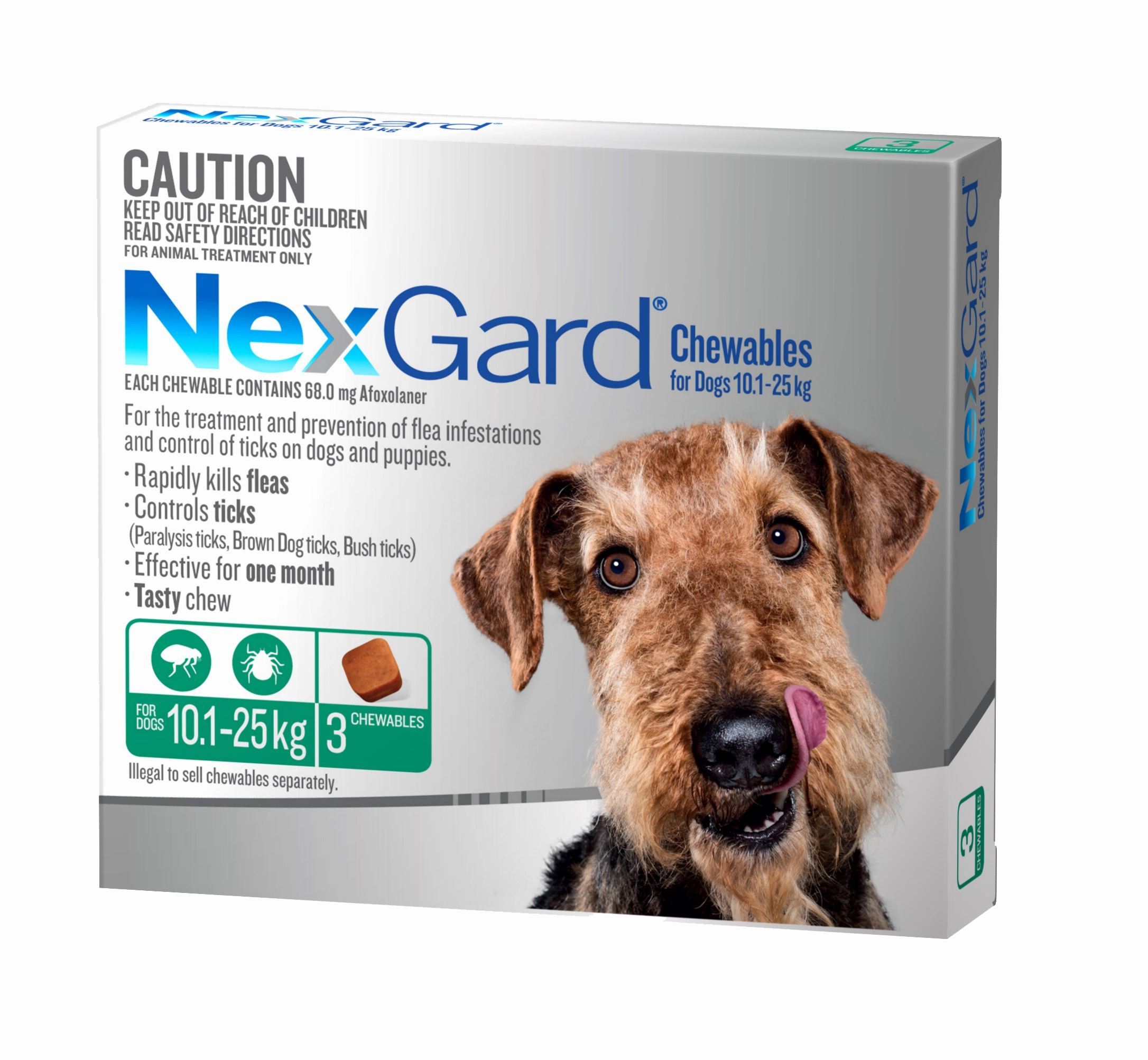 NexGard Chewables Dog - 10.1-25kg (3pk)