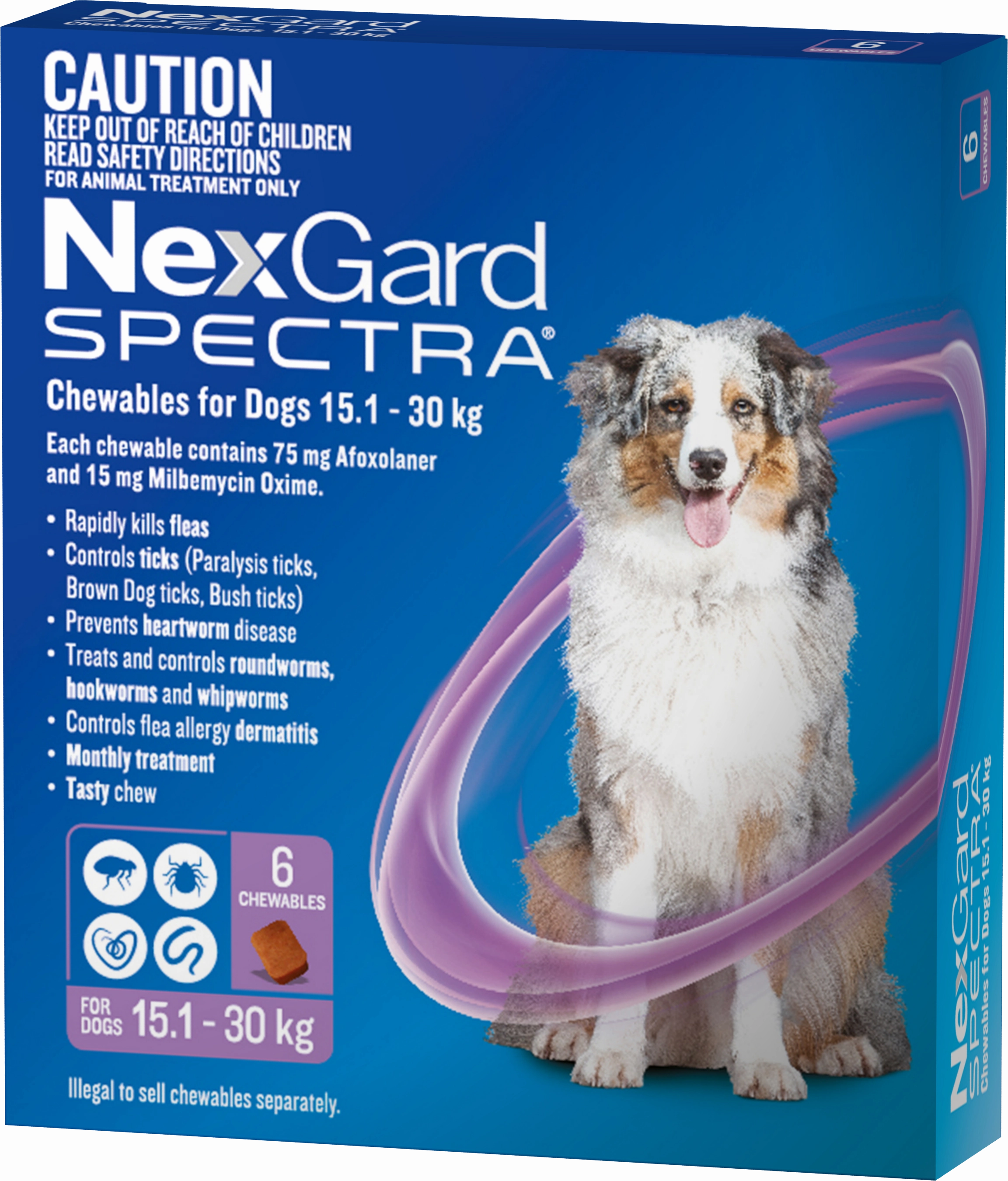 NexGard Spectra - Chewables for Dogs (15.1-30kg) (6pk)