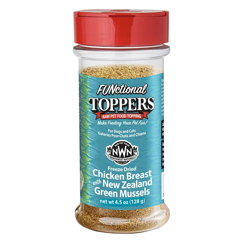 Northwest Naturals Freeze-Dried FUNctional Toppers - Chicken Breast 4.5oz Shaker Jar