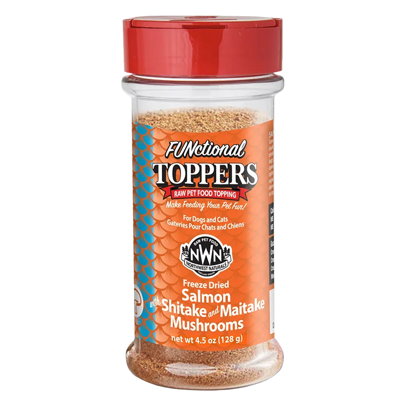 Northwest Naturals Freeze-Dried FUNctional Toppers - Salmon 3.5oz Shaker Jar
