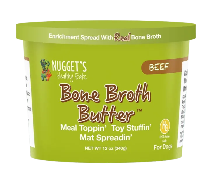 Nugget's Frozen Bone Broth Butter Beef 12oz Tub