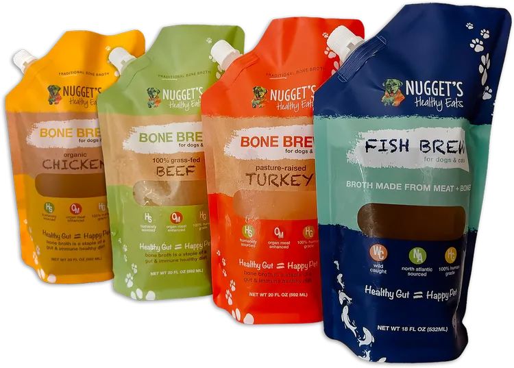 Nugget's Healthy Eats Dog & Cat Frozen Bone Broth Beef 60oz
