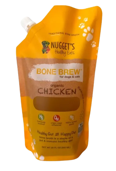 Nugget's Healthy Eats Dog & Cat Frozen Bone Broth Chicken 20oz