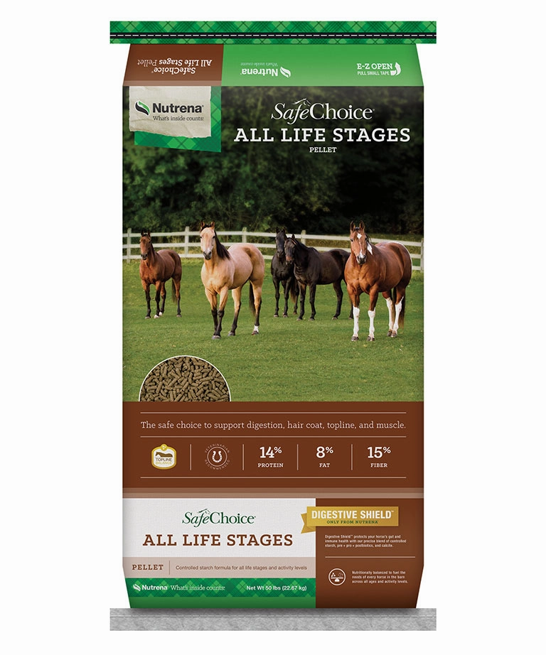 Nutrena SafeChoice All Life Stages 14% Pelleted Horse Feed