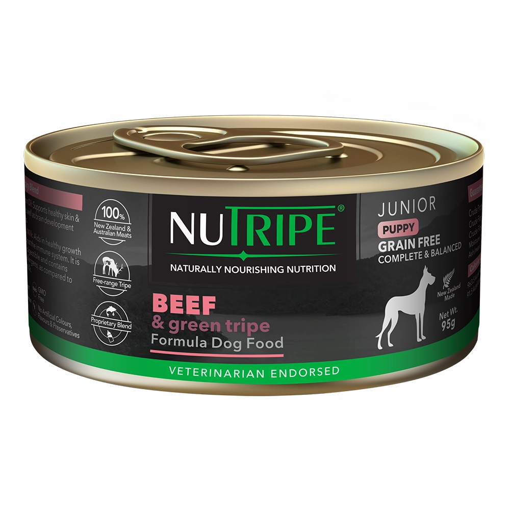 Nutripe Dog Puppy Junior Beef & Green Tripe 95g