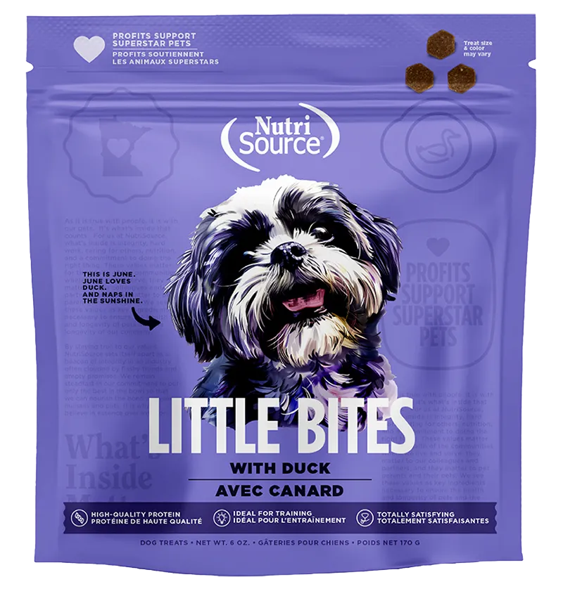 Nutrisource Little Bites Duck Dog Treats 6oz Bag