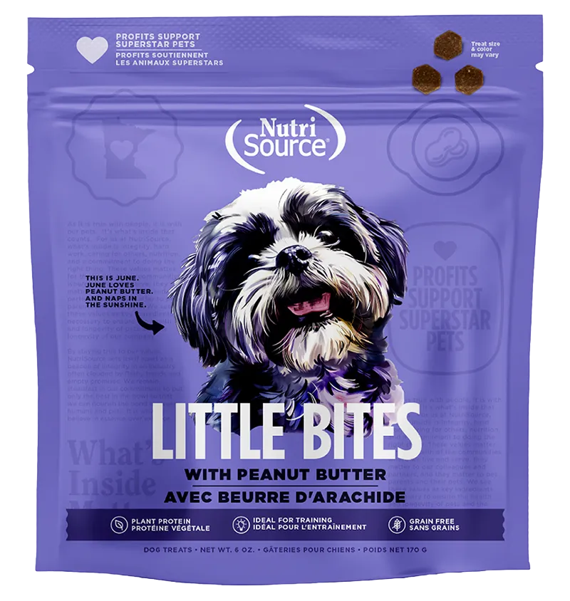 Nutrisource Little Bites Grain Free Peanut Butter Dog Treats 6oz Bag
