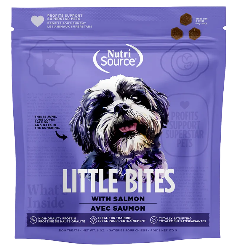 Nutrisource Little Bites Salmon Dog Treats 6oz Bag