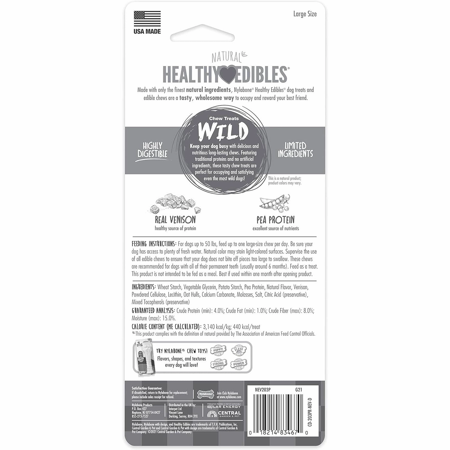 Nylabone Healthy Edibles WILD Venison Chew