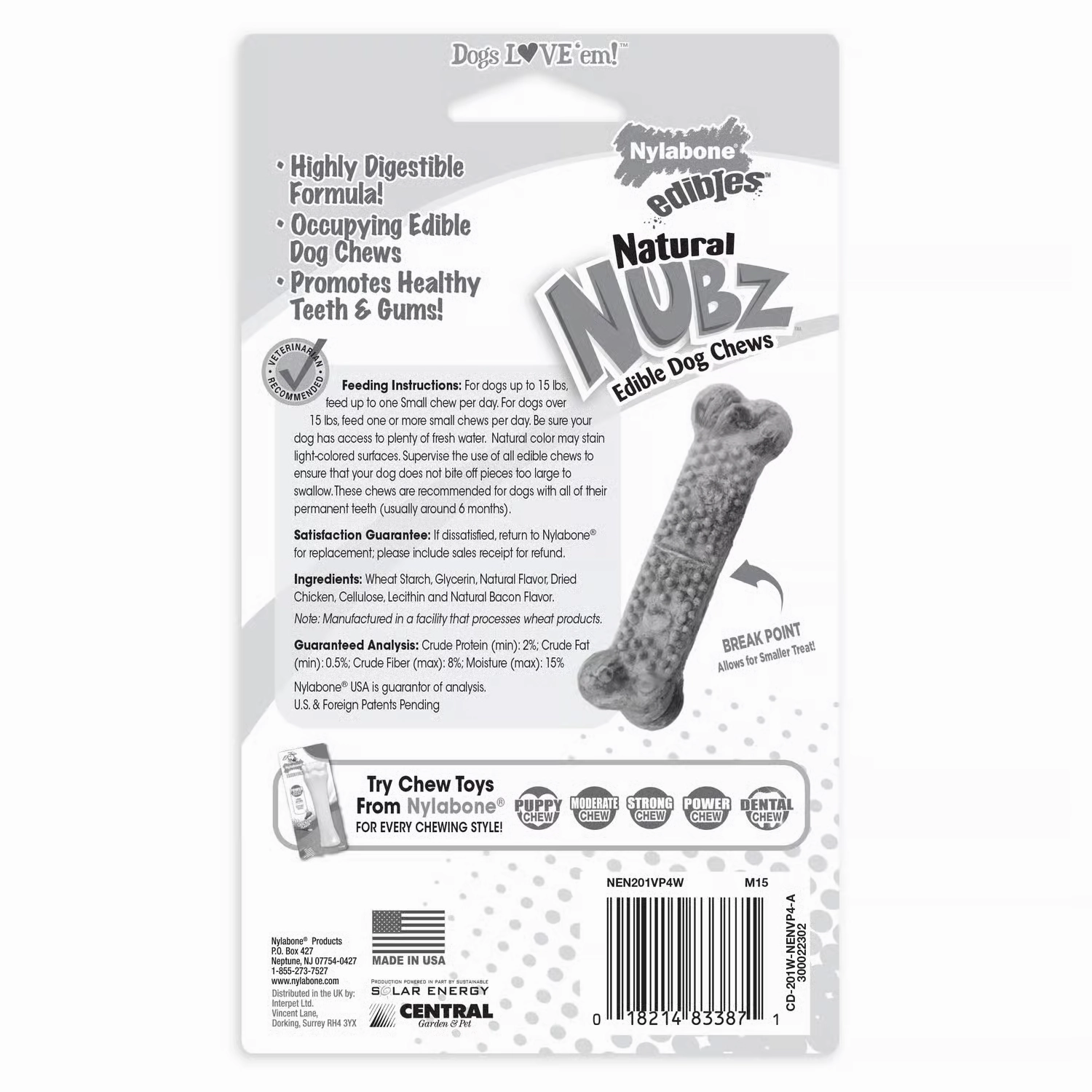 Nylabone Nubz 4 Count