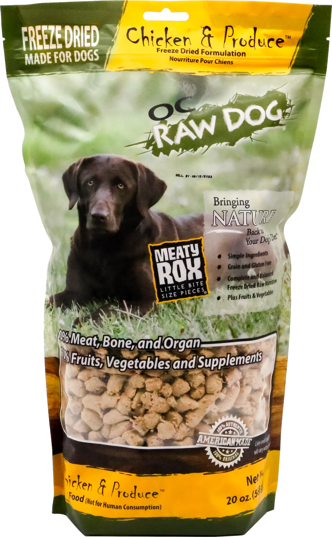 OC Raw Freeze-Dried Chicken & Produce Rox