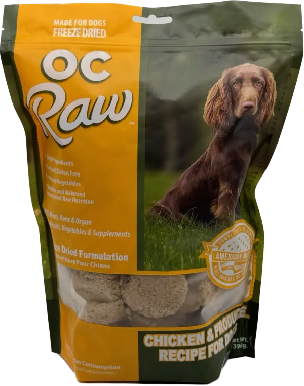OC Raw Freeze Dried Chicken & Produce Sliders 14 oz.