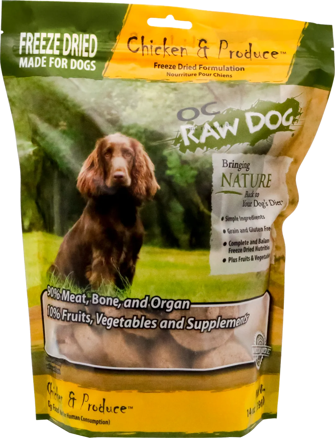 OC Raw Freeze Dried Chicken & Produce Sliders 14 oz.