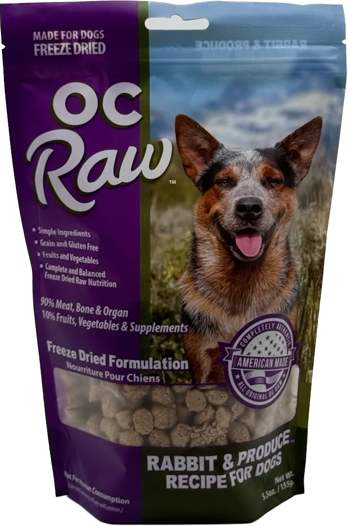 OC Raw Freeze-Dried Meaty Rox Rabbit & Produce