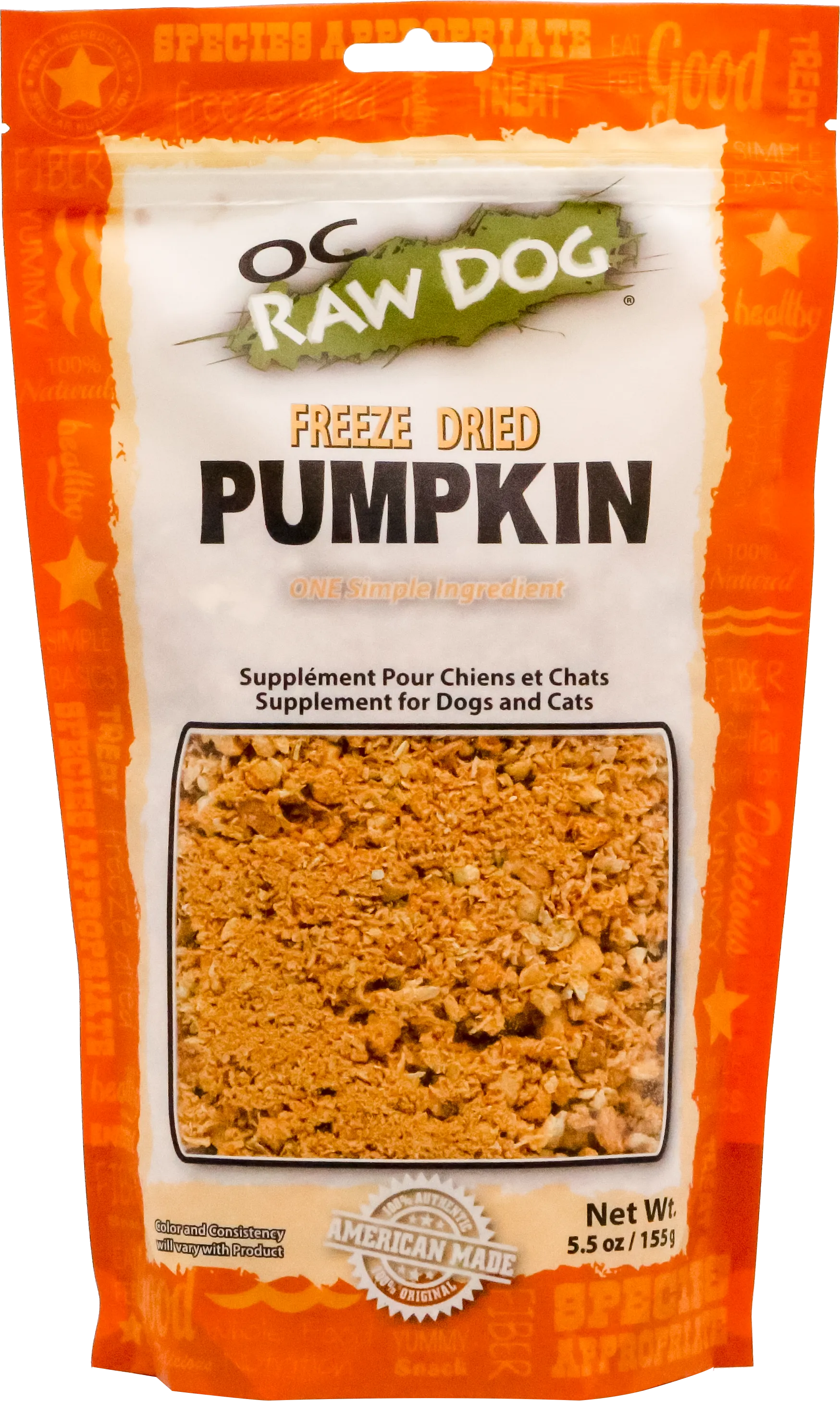 OC Raw Freeze Dried Pumpkin