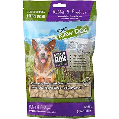 OC Raw Freeze-Dried Rabbit & Produce Rox