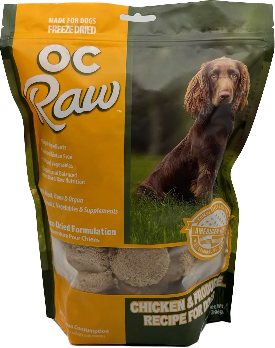 OC Raw Freeze-Dried Sliders Chicken & Produce