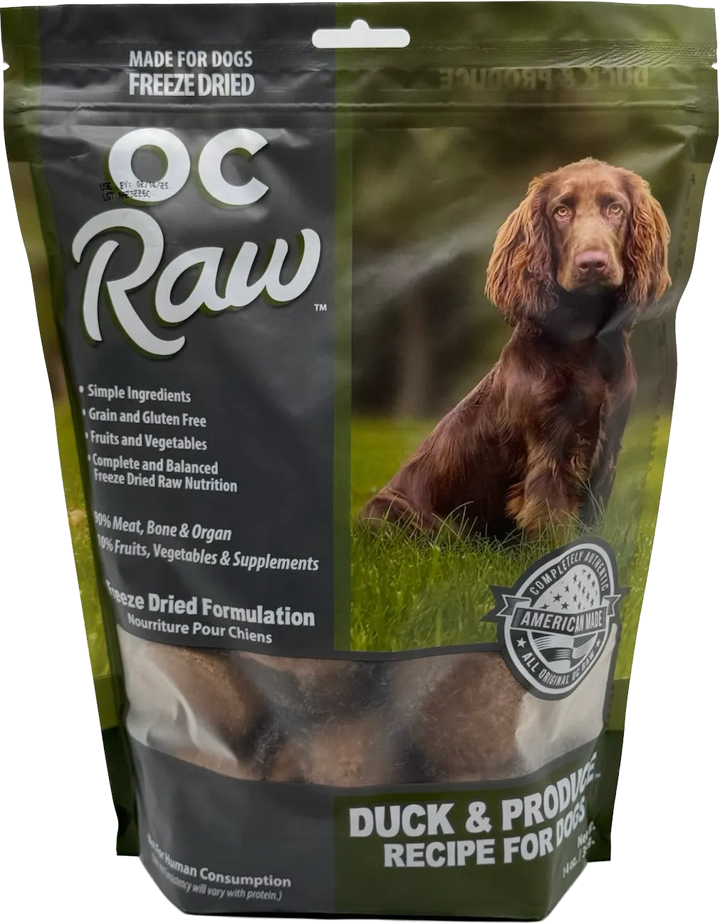 OC Raw Freeze-Dried Sliders Duck & Produce