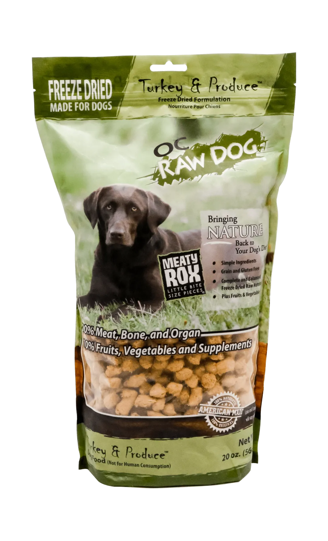 OC Raw Freeze-Dried Turkey & Produce Rox