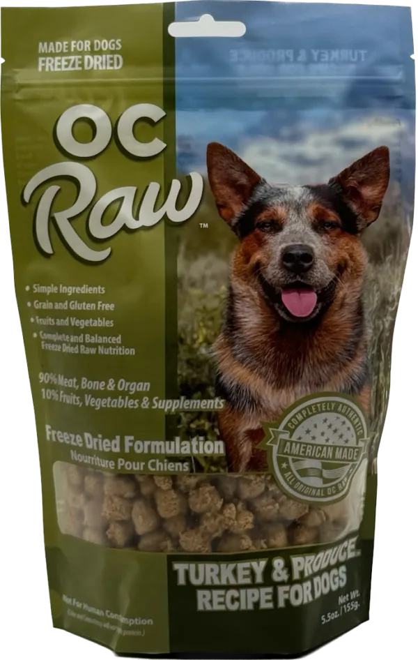 OC Raw Freeze-Dried Turkey & Produce Rox