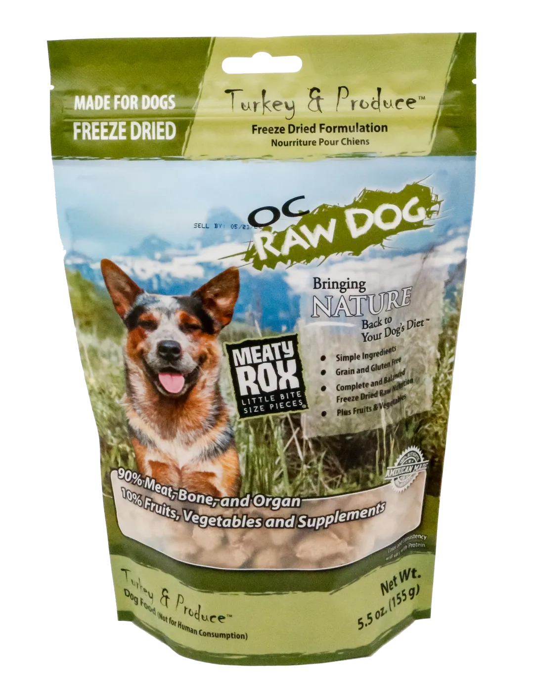 OC Raw Freeze-Dried Turkey & Produce Rox