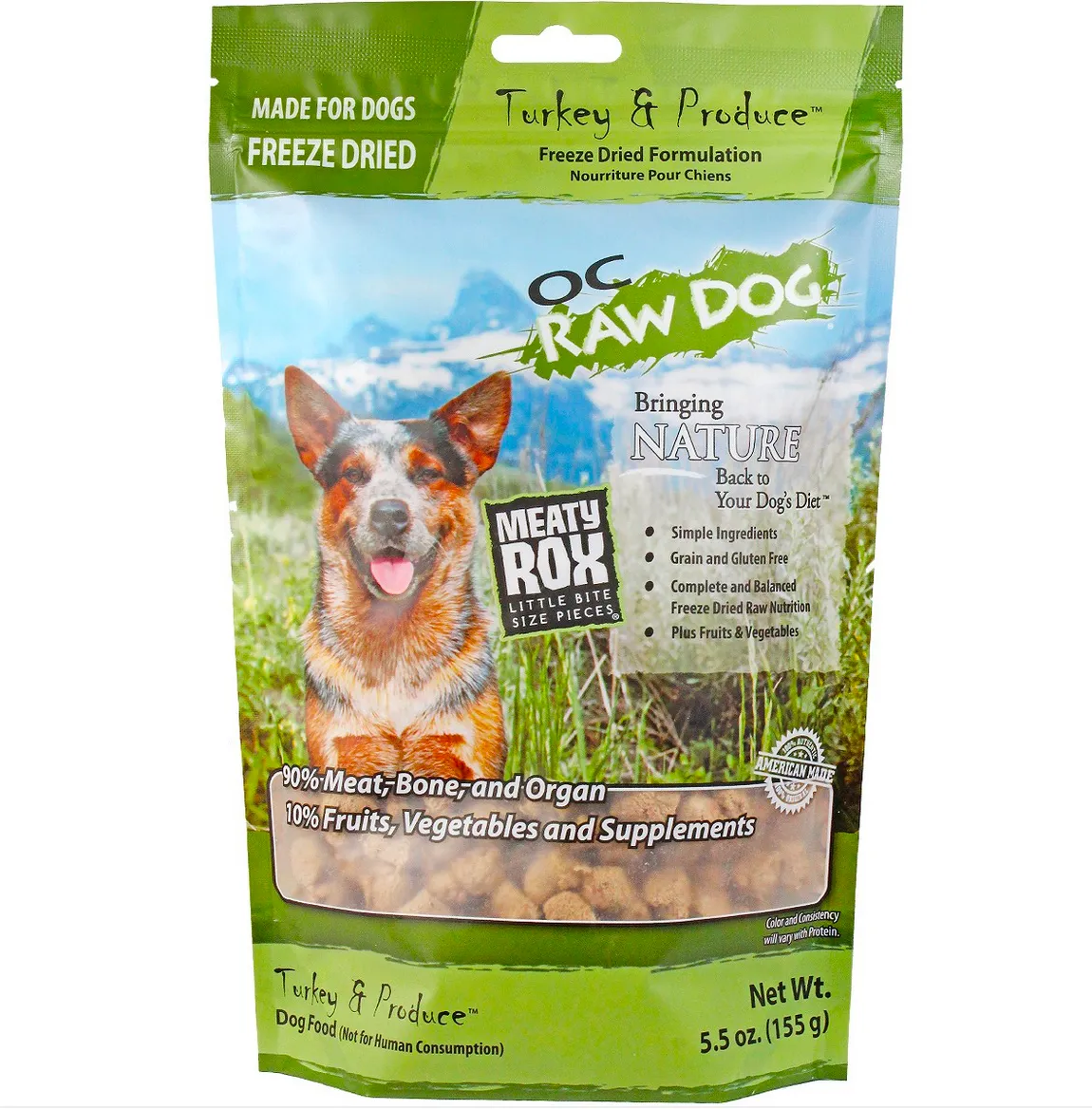 OC Raw Freeze-Dried Turkey & Produce Rox